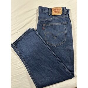 Vintage Levi's 550 Relaxed Fit Men's 38x32 Wide Leg Denim Jeans Y2K Baggy Skater
